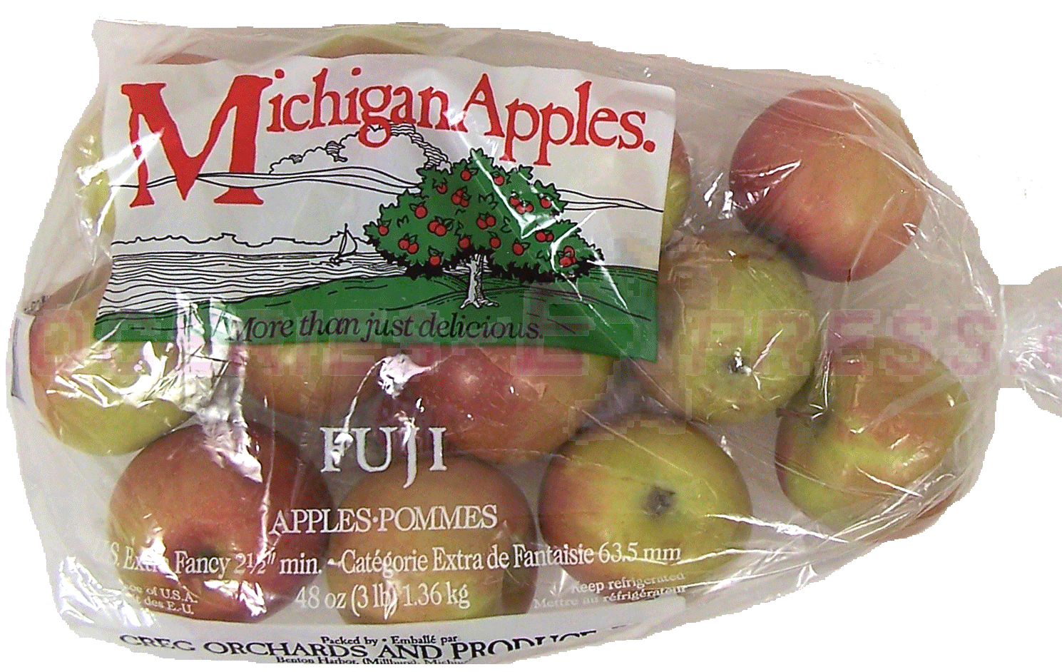 Michigan Apples  Fuji Apples-Pommes, U.S. Extra Fancy 2 1/2 in. min. Full-Size Picture